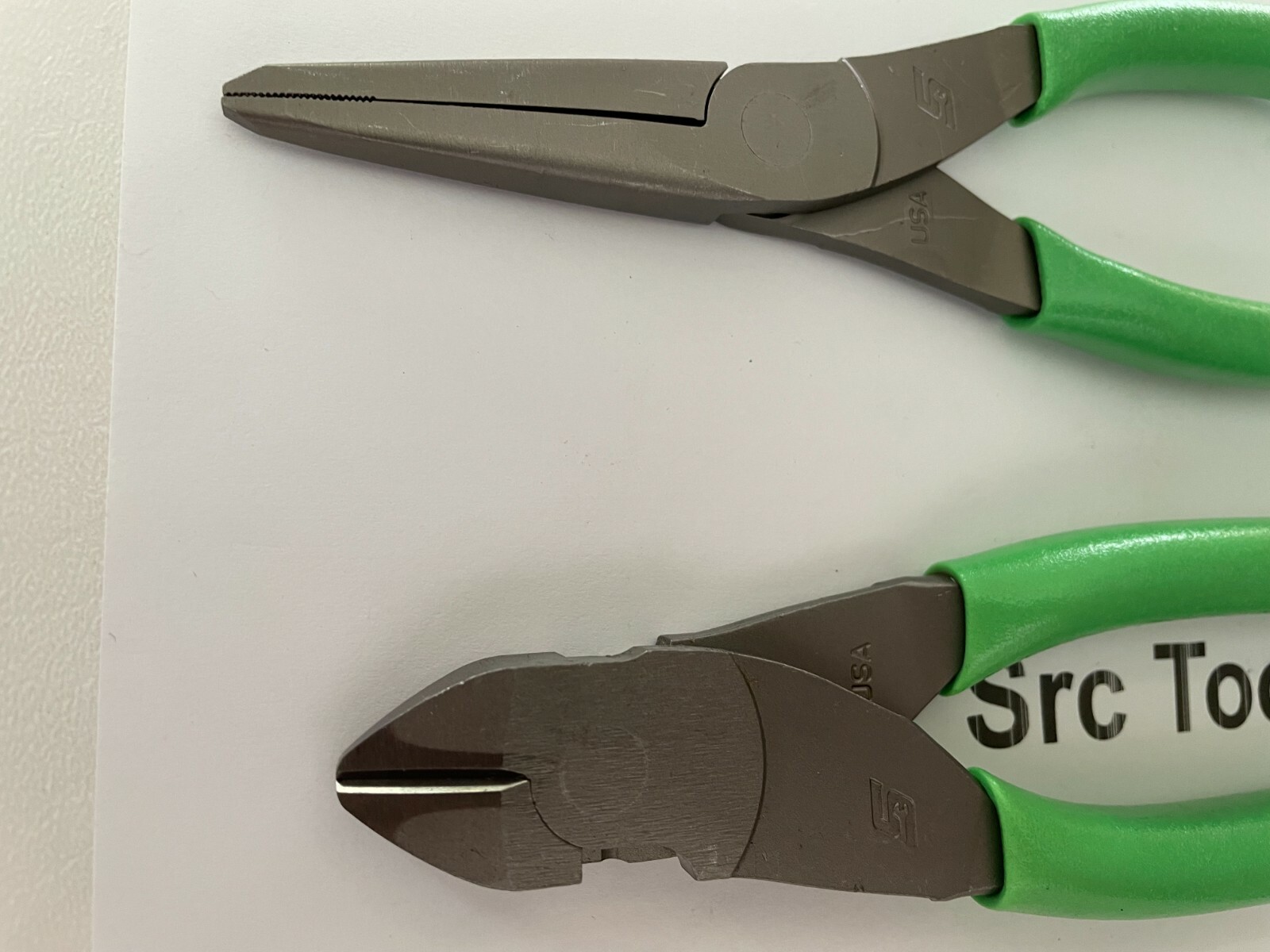 Snap-On Tools USA NEW 2pc GREEN Soft Grip Cutter & Needle Nose Plier Lot Set