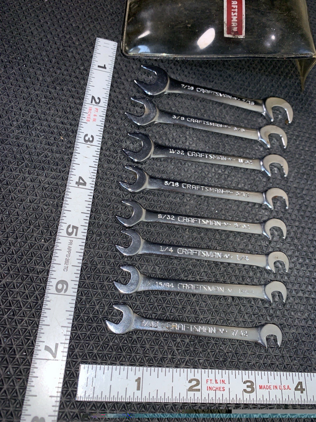 Craftsman 8 Pc Open End Ignition Wrench Set #9 4306 Vintage V Series