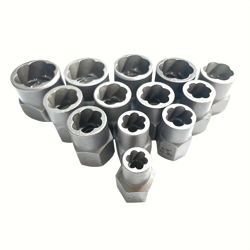 14pc Impact Bolt & Nut Remover Set 3/8″ Drive Bolt Extractor Tool Kit With Case