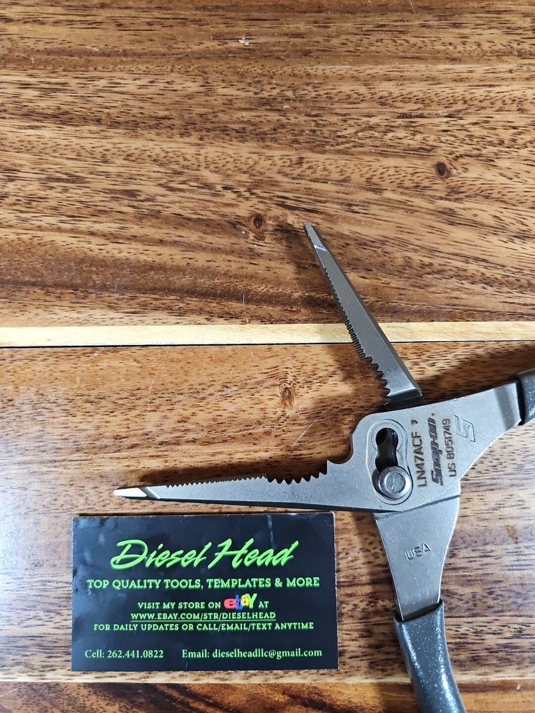 NEW Snap On LN47ACF 9″ Needle Nose/Slip-Joint DARK TITANIUM Pliers FREE SHIPPING