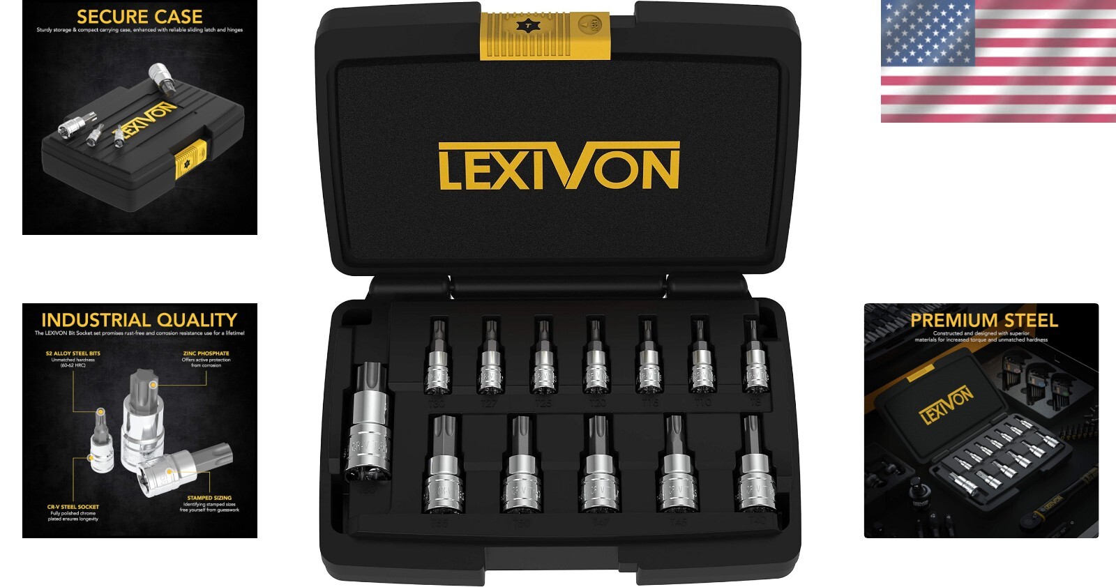 Precision Torx Bit Socket Set – 13-Piece S2 Alloy Steel for DIY & Professionals