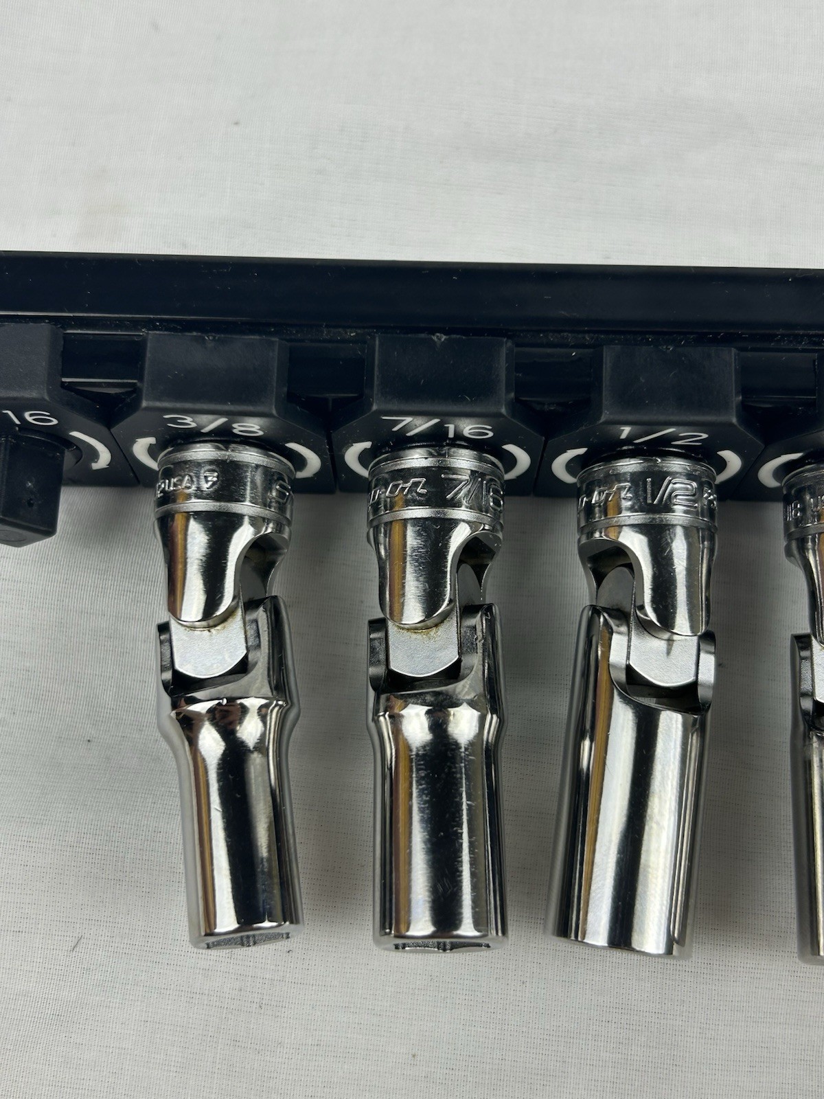 Snap-On Tools Nice 3/8 Drive SAE 3/8″-3/4” Deep Universal Socket Set 207FSU