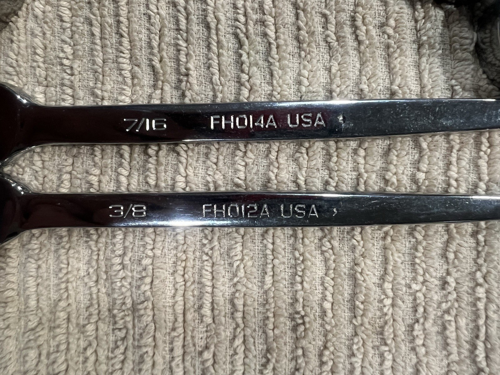Snap On Wrenches ,please See Pictures For Sizes. They All Have The initials PM