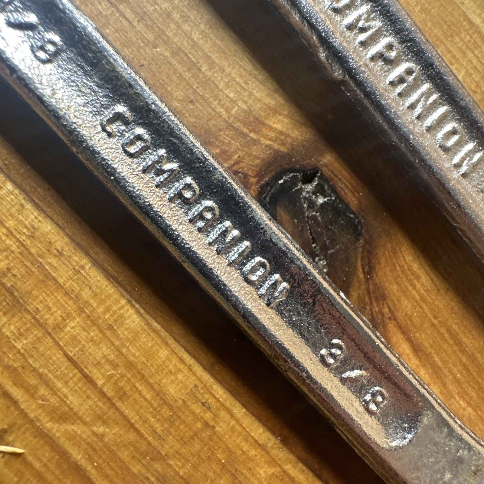 Vintage Sears Companion USA Combination Wrench Set 6 Pc. SAE 3/8-11/16 Inch