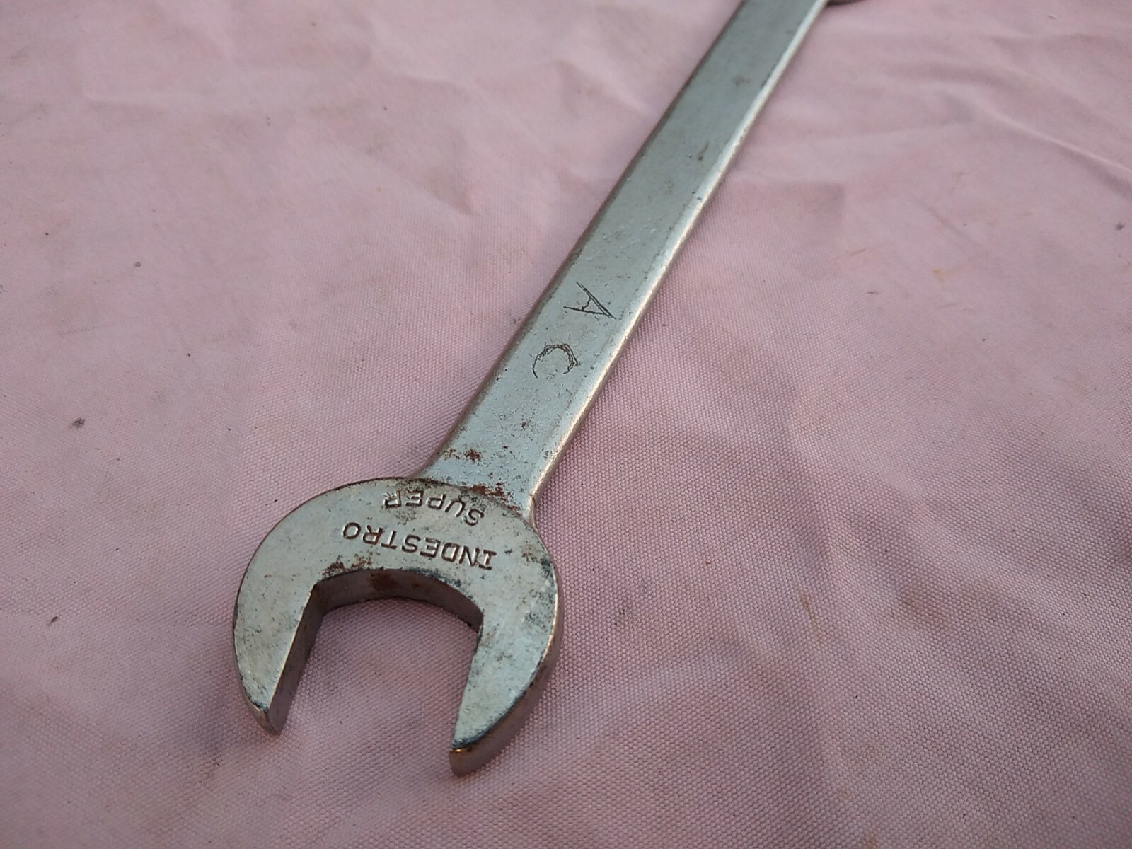 Vintage Indestro Super Brand 11/16 x 13/16 Open End Wrench 1029C
