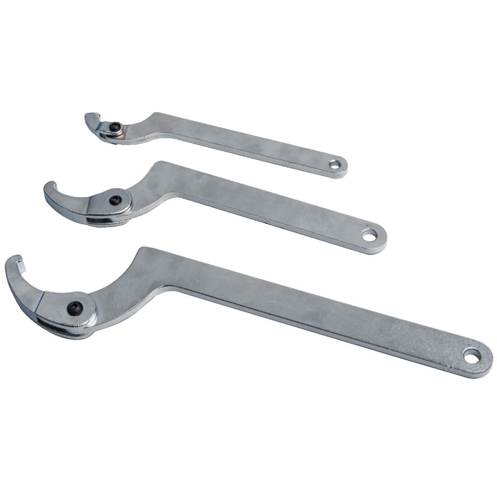 Adjustable Hook & Pin Spanner Wrench Tool Set Locking Nut Wrench 35-120mm New