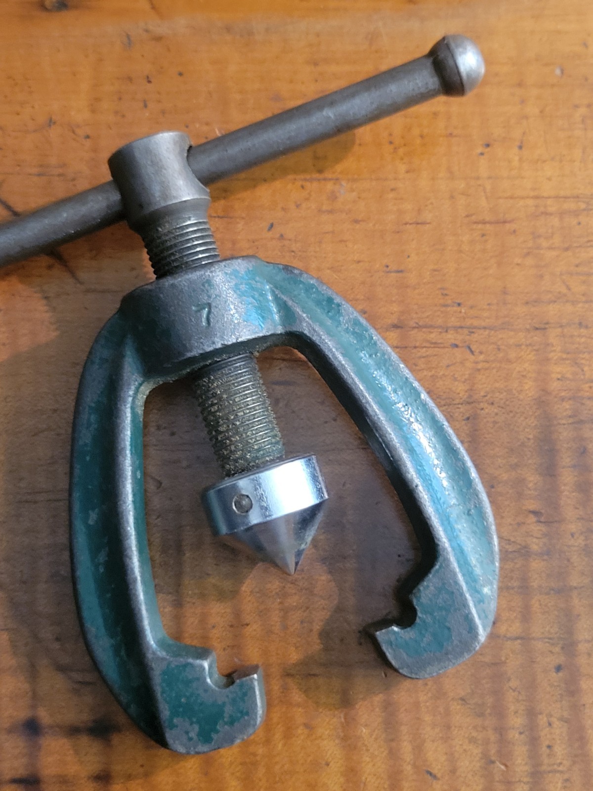 Vintage- Flaring Tool, green color, marked with no. 7. Works great!