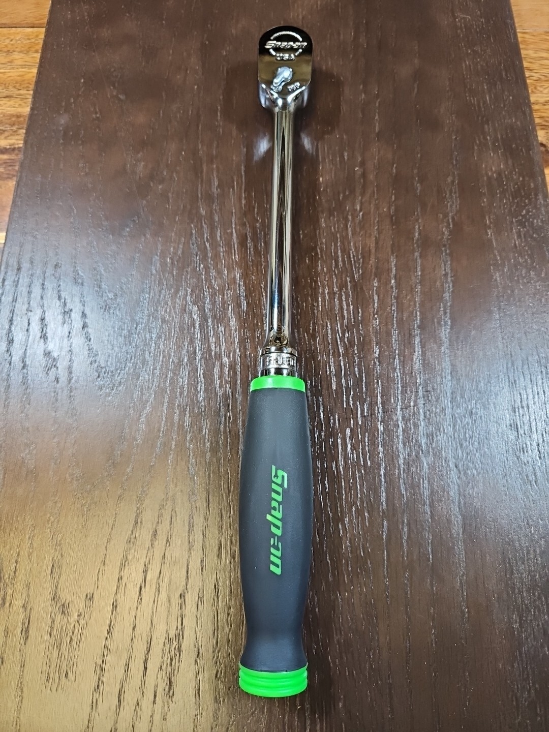 *NEW* Snap On 3/8″ FHL80 GREEN Long SOFT Handle Ratchet FREE PRIORITY SHIPPING