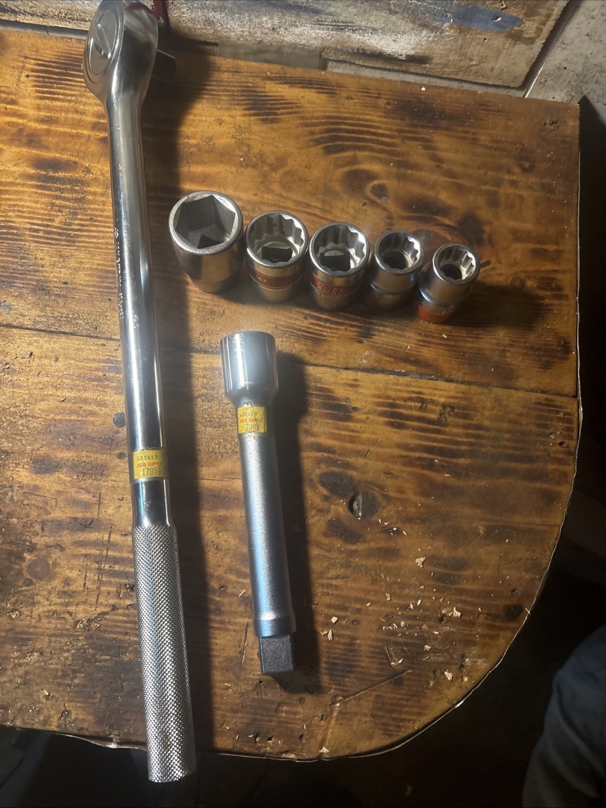 KING TONY tools 3/4” Drive Ratchet Extension And Sockets Big Ratchet Big Sockets