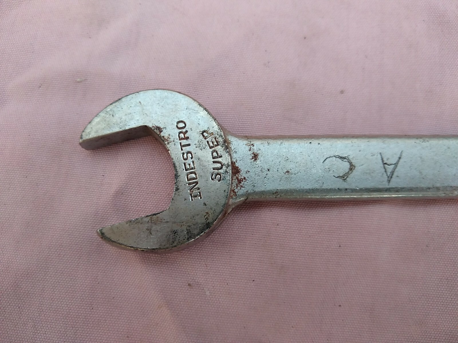Vintage Indestro Super Brand 11/16 x 13/16 Open End Wrench 1029C