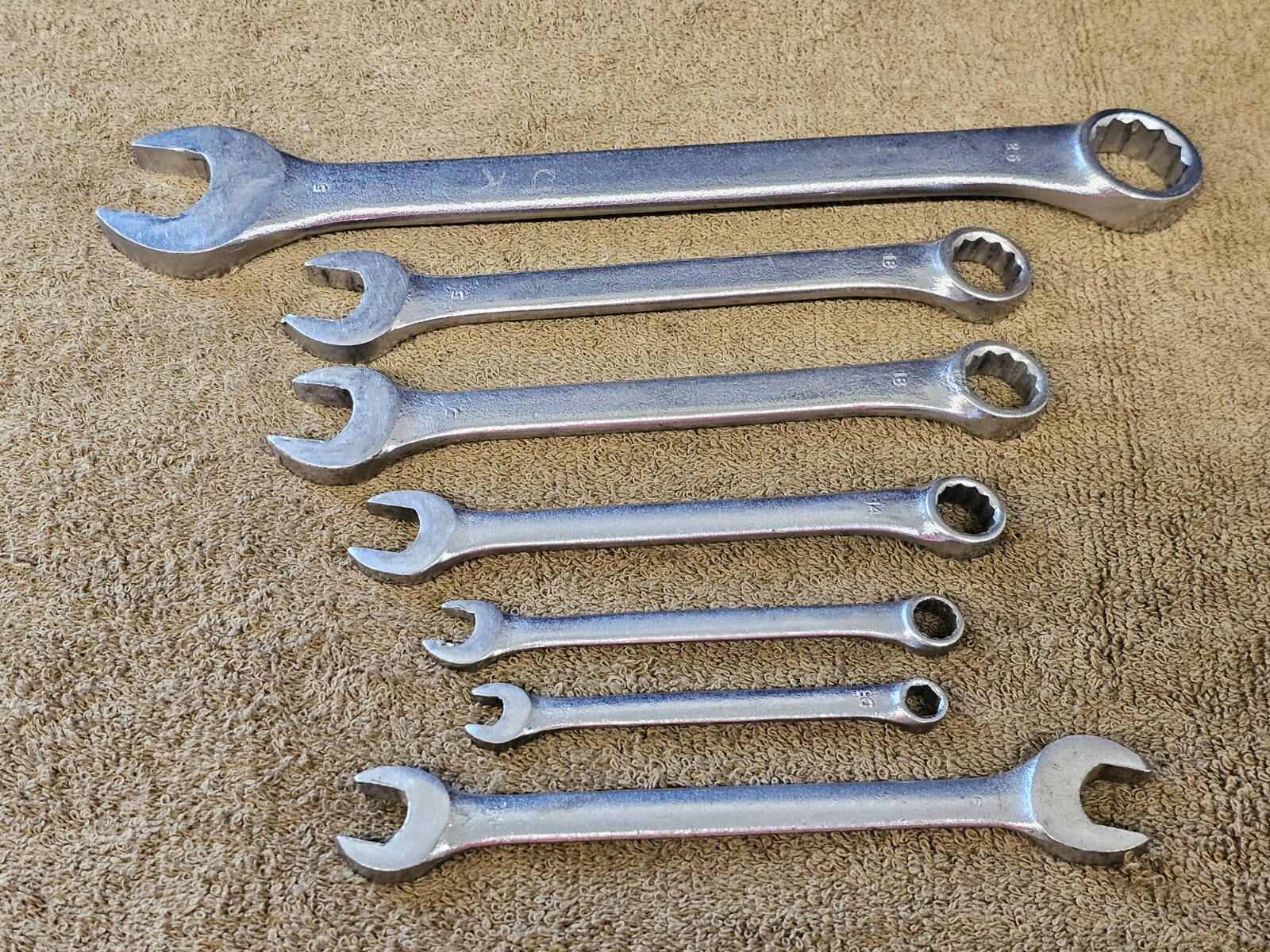 7 Pro America Combination Wrench Set Sae 13/16 9/16 7/16 5/16 1/4 1/2 7/16″ USA