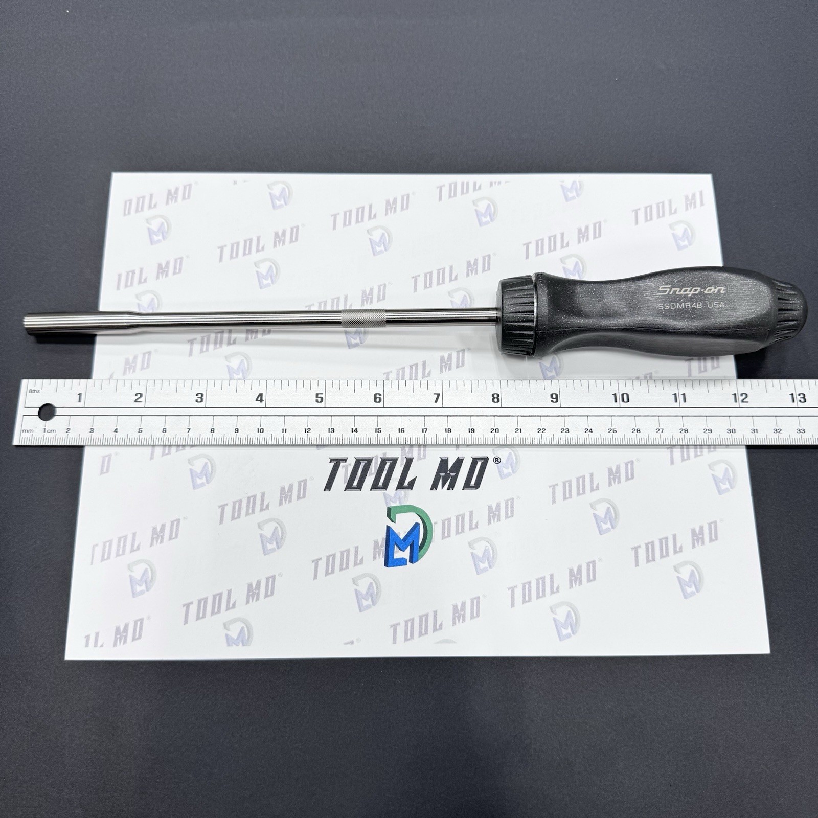 Snap-on Tools USA NEW DARK TITANIUM Extra Long Ratcheting Screwdriver SSDMR8A
