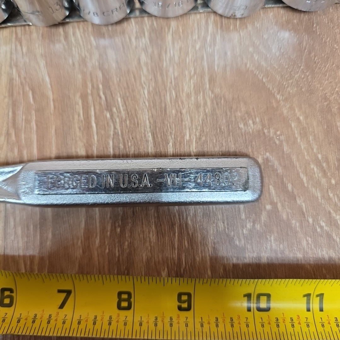 Vtg Craftsman Socket Set 1/2″ Drive 12 Point SAE Shallow 7/16″ To 1-1/8″ USA -V-