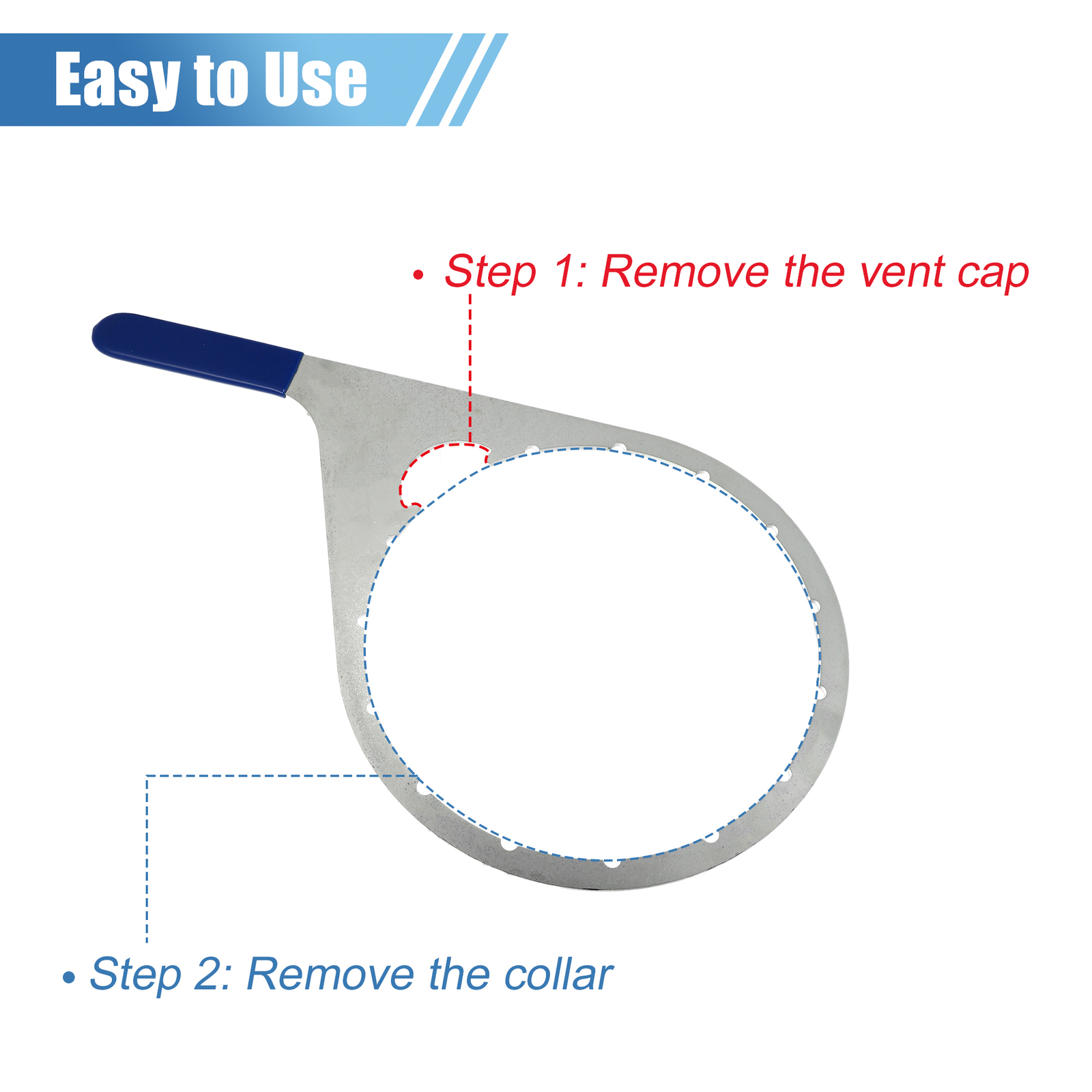 Pack of 1 for Fuel Pro 482 483 485 487 488 8″Fuel Filter Collar Vent Cap Wrench