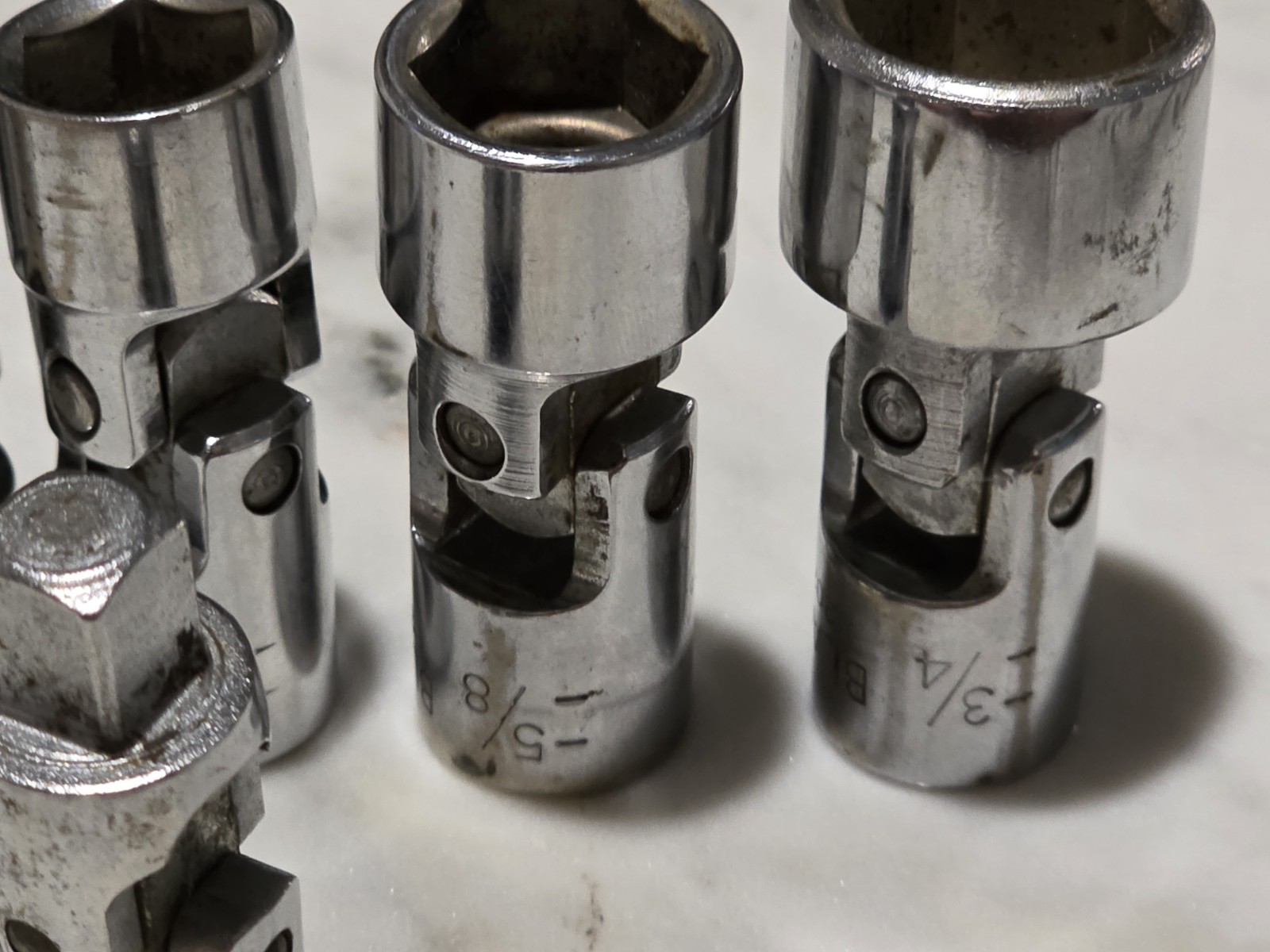 Blackhawk by Proto 3/8 Drive 7 Universal Joint Socket 3/8 7/16 1/2 9/16 5/8 3/4