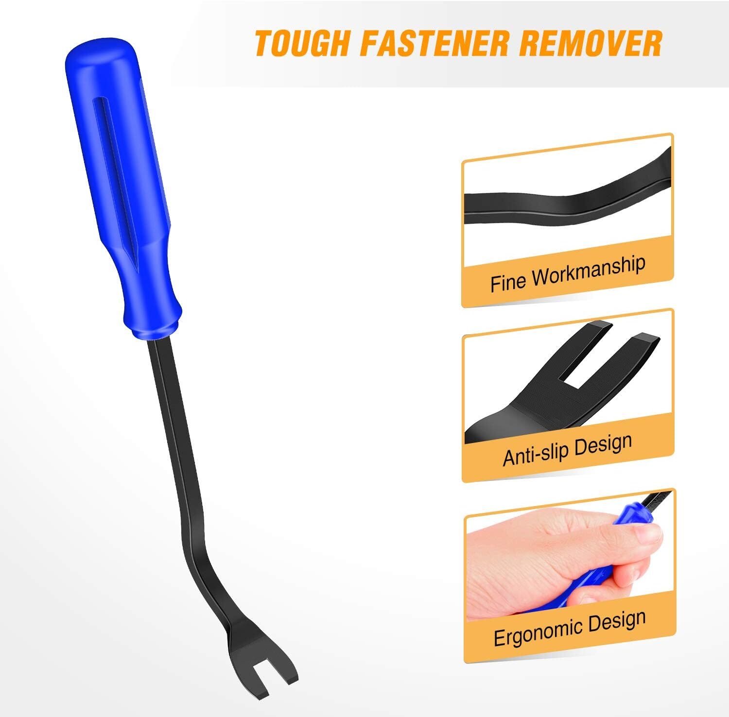 8Pcs Car Trim Removal Tool Kit Blue Door Panel Fastener Auto Dashboard Tools