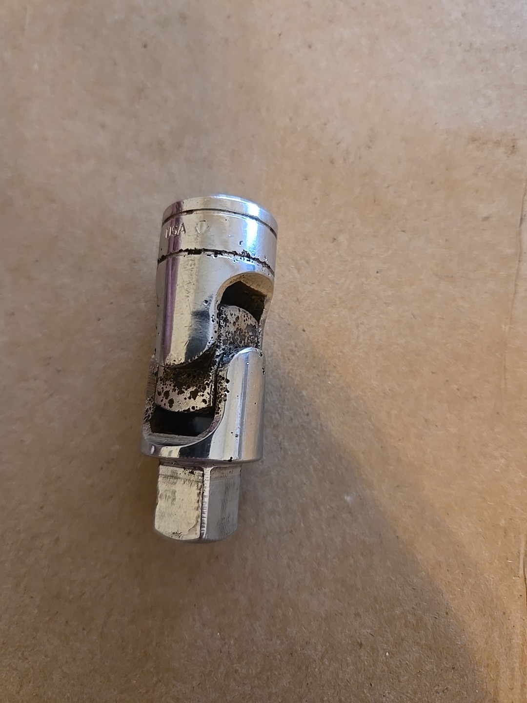 Snap On 3/8″ Drive Chrome Friction Ball Universal Swivel Socket For Parts FU8A