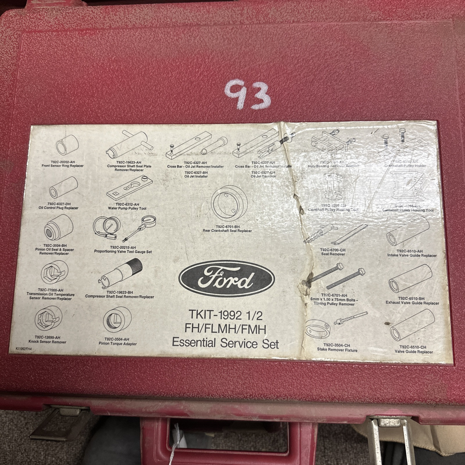 Ford Rotunda TKIT-1992 1/2 FH/FLMH/FMH Essential Special Service Tool Set