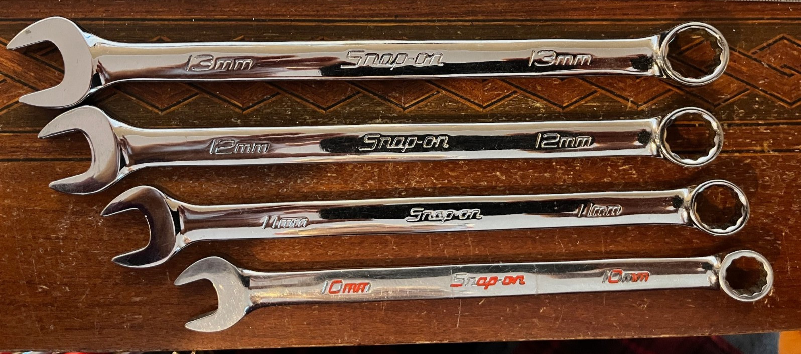 Snap-on OEXM710B Metric 12PT Combination Wrench Set 10pc 10mm-19mm NICE!!!