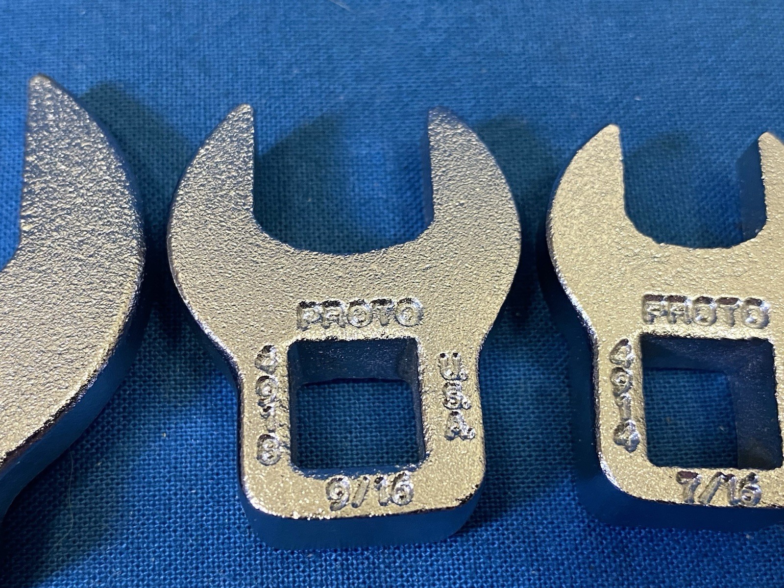 4 Piece Set Proto SAE Crows Foot Wrenches Sockets 3/8” Drive Made In USA New
