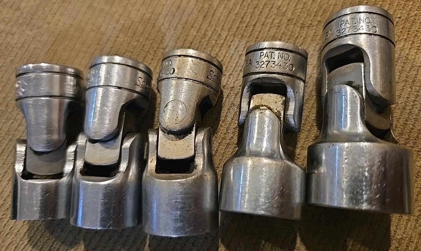 5 Snap-On Swivel Sockets FS-14 FS-16 FS-18 FS-20 FS-24