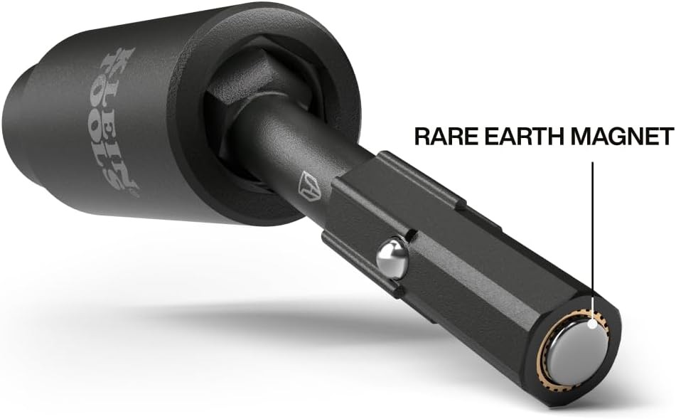 Swivel Flip Impact Socket Set SAE 6 Sizes w/ 25° Adapter Nut Driver Tool