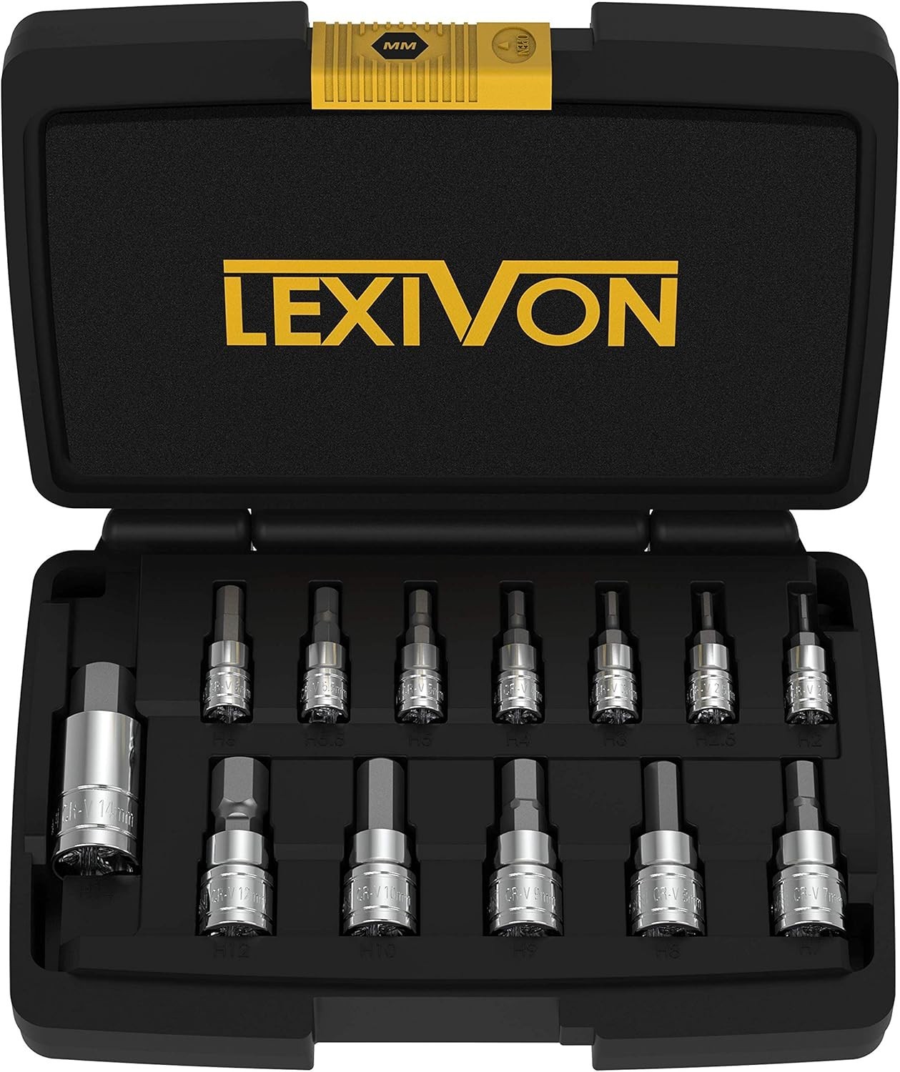 Complete 13-Piece Metric HEX Bit Socket Set | Polished Storage Case Included