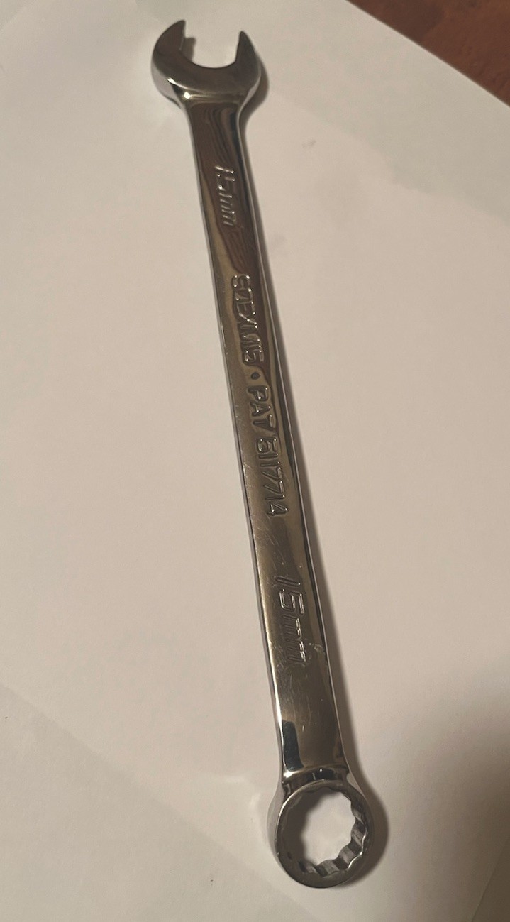 Snap On 15mm Open End 12Point Combination Wtench Part#SOEXM15 VGC