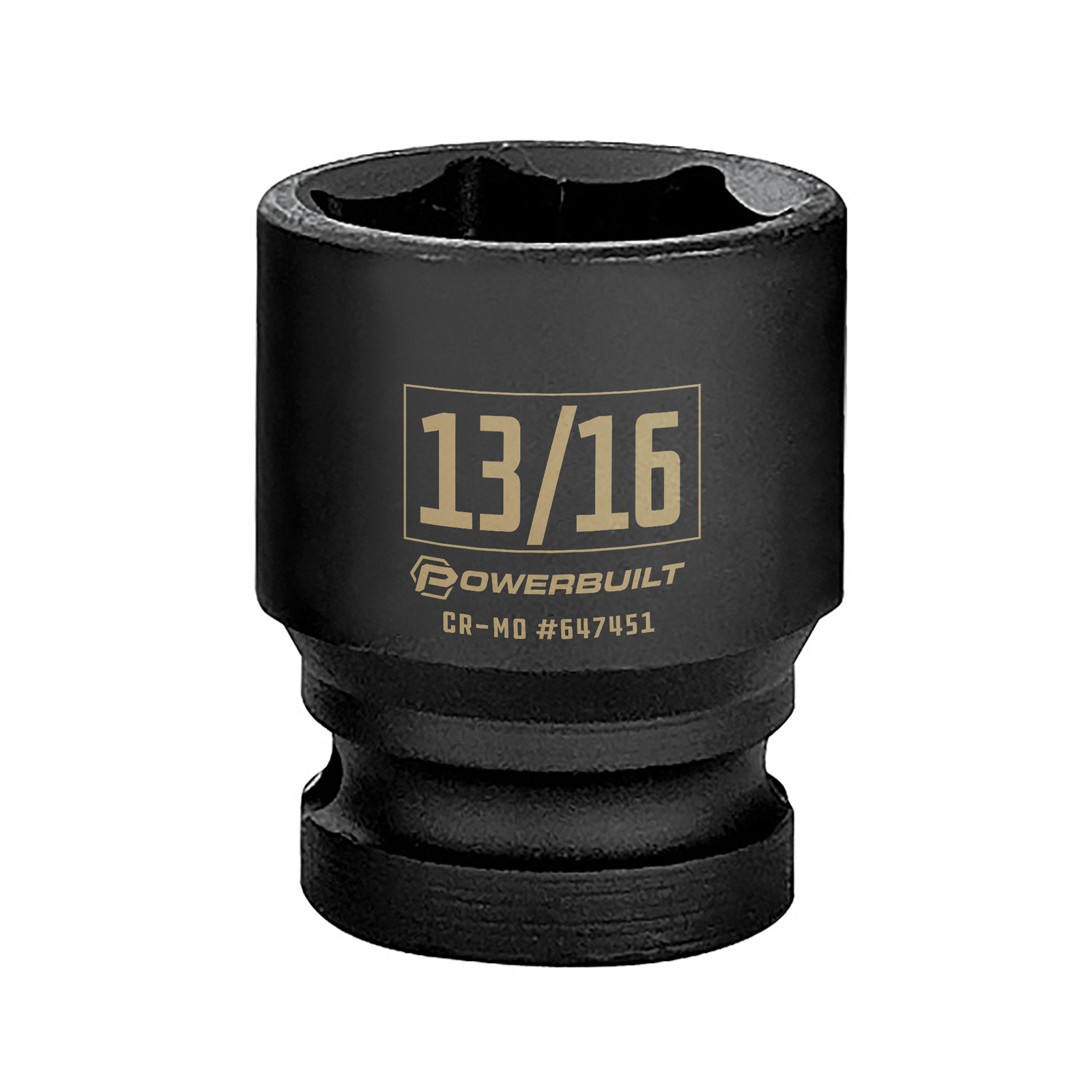 Powerbuilt 3/8 Inch Drive 13/16 Inch Impact Socket – 647451