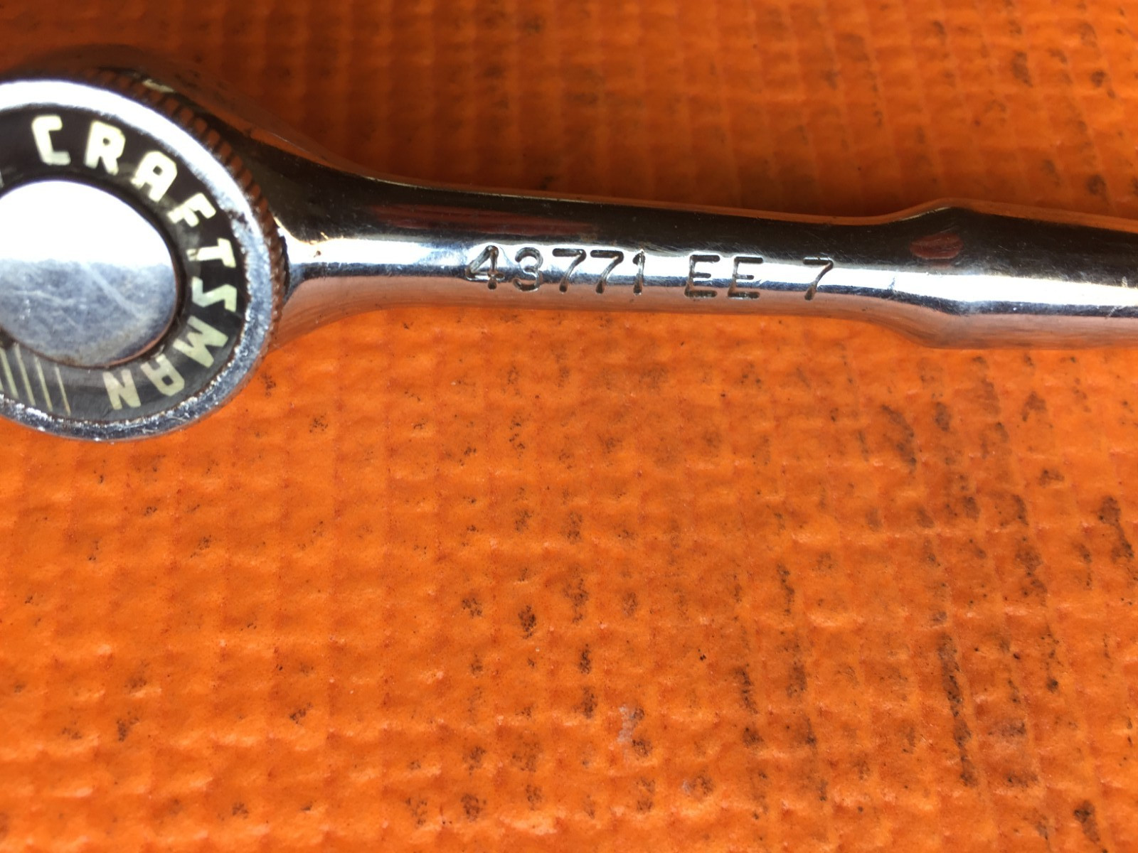 Vintage Craftsman Thumb Wheel 1/4 inch Quick Release Ratchet 43771 EE 7 USA