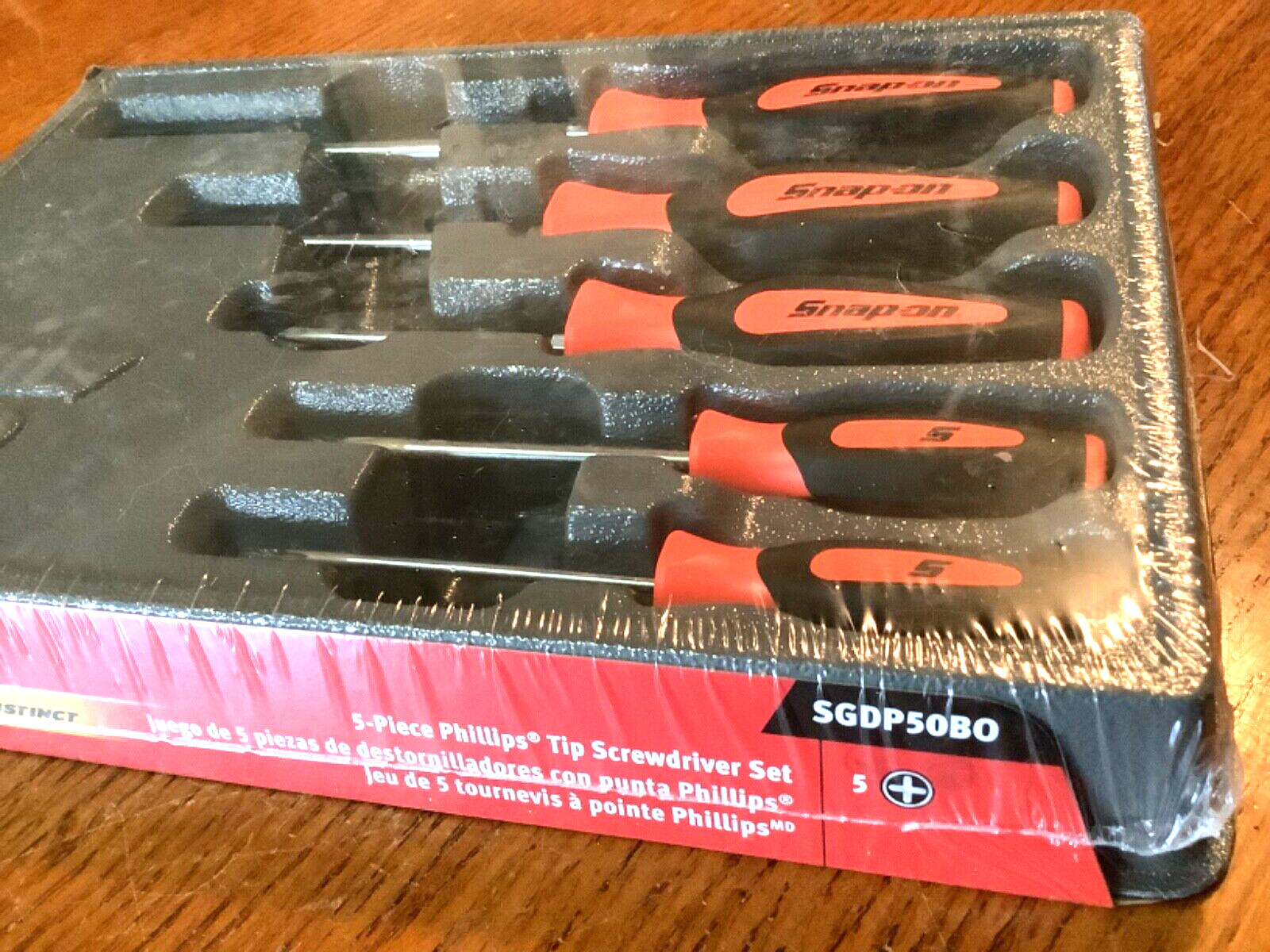 New Snap-on™ 5-piece Orange Soft Grip Phillips Screwdriver Set SGDP50BO Sealed