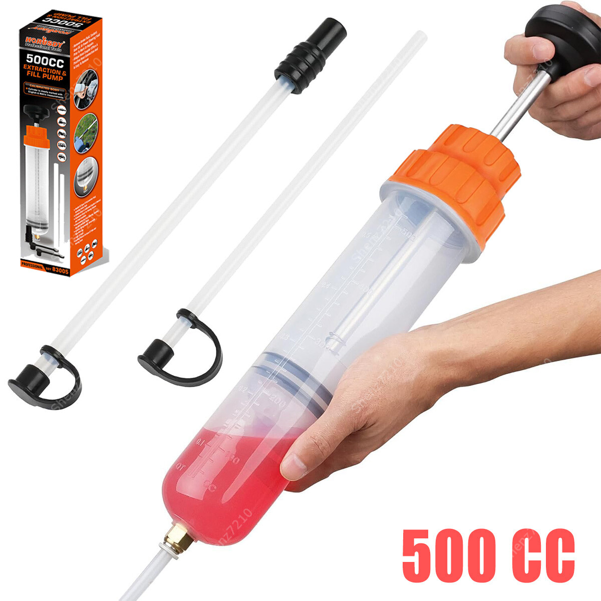 500CC Fluid Extraction Filling Syringe Transfer Liquid Pump Oil Extractor Auto