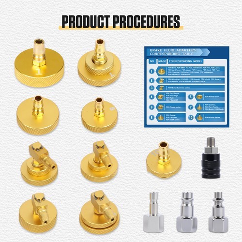 110V Electric Brake Bleeder Machine Adapter Kit Fit For BMW, Audi, Ford, Honda