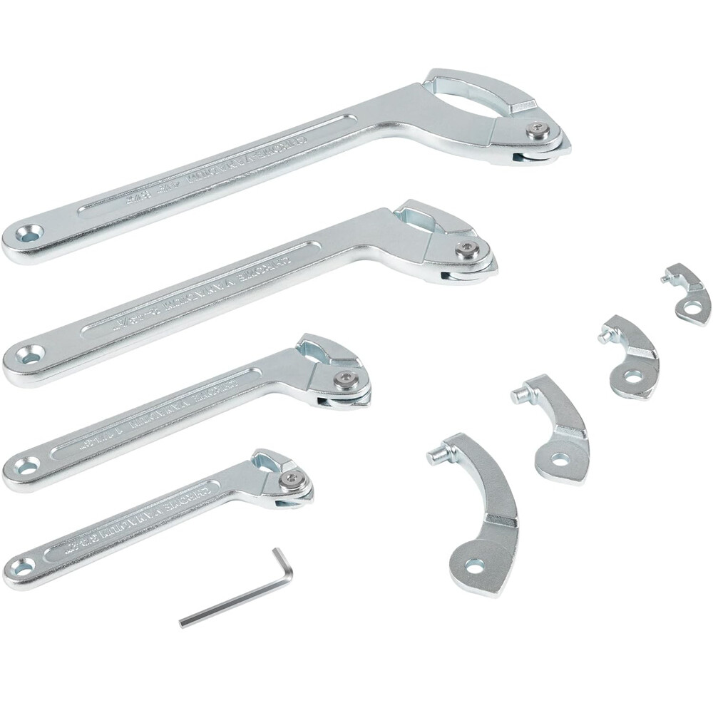 8Pack Adjustable Hook C Pin Spanner Wrench Tool Set Nut Wrench 3/4″ to 6-1/10″