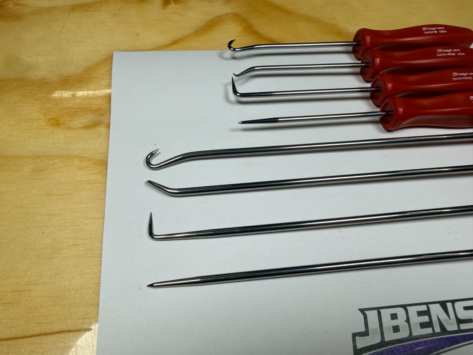 Snap-on Tools USA NEW RED 8pc Mini Hard Grip Short & Long Master Pick Set