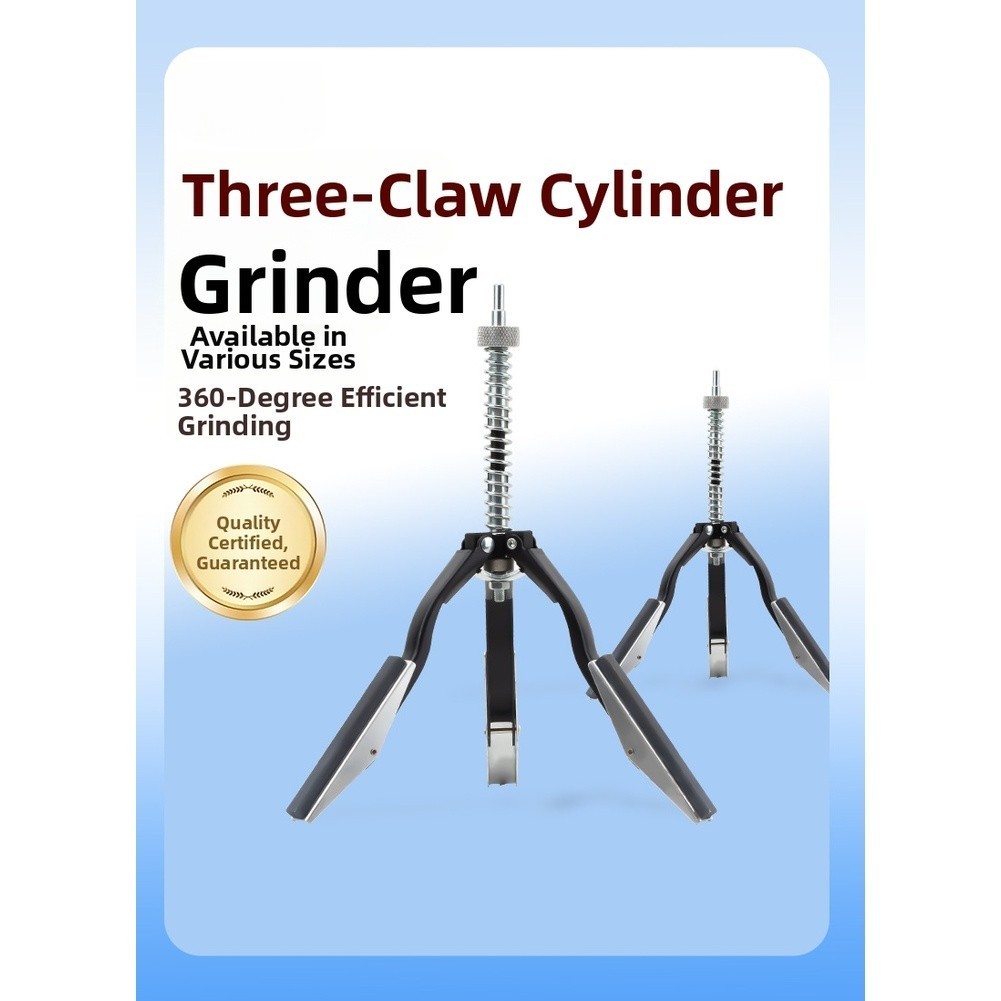 Cylinder Hone Tool With Three Jaw Adjustable Diameter And Multiple Grit Sizes