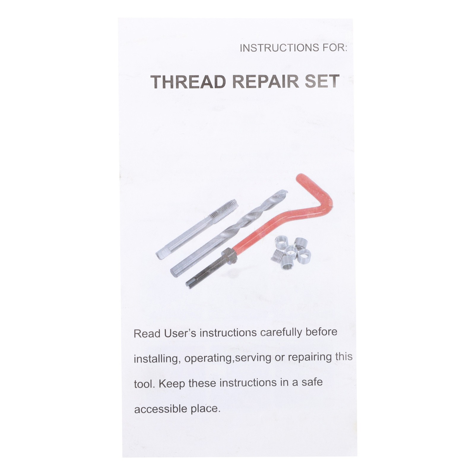 LABLT Helicoil Thread Repair Kit SAE ＆ Metric M5-M12 Rethreading Tool Kit 338PCS