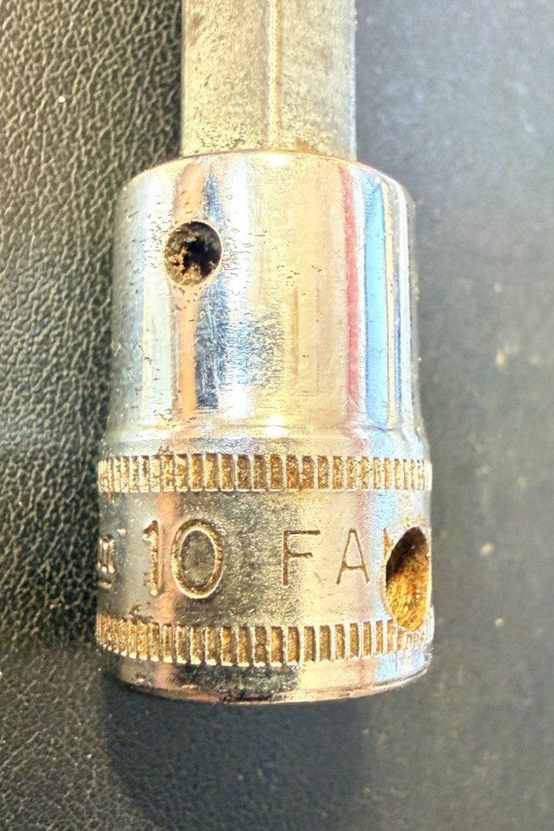 Snap On Tools Hex Bit Socket Driver FAM10 3/8″ Drive 10mm Metric As Pictured USA