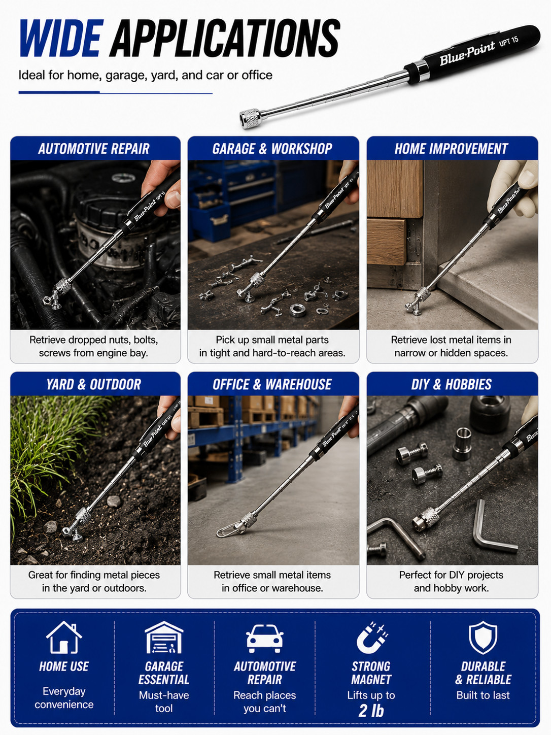 BLUE POINT UPT15 Telescopic Magnet Pick-Up Tool