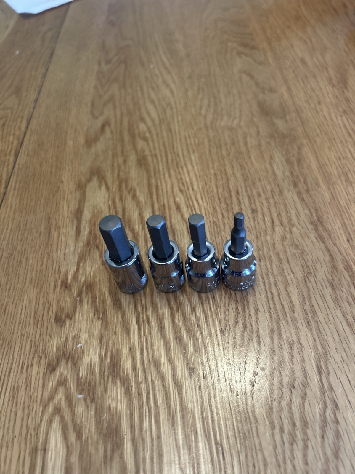 CRAFTSMAN – Lot Of 4 Metric Hex Socket Drivers , 3/8″Drive (4mm,7mm,8mm,10mm)