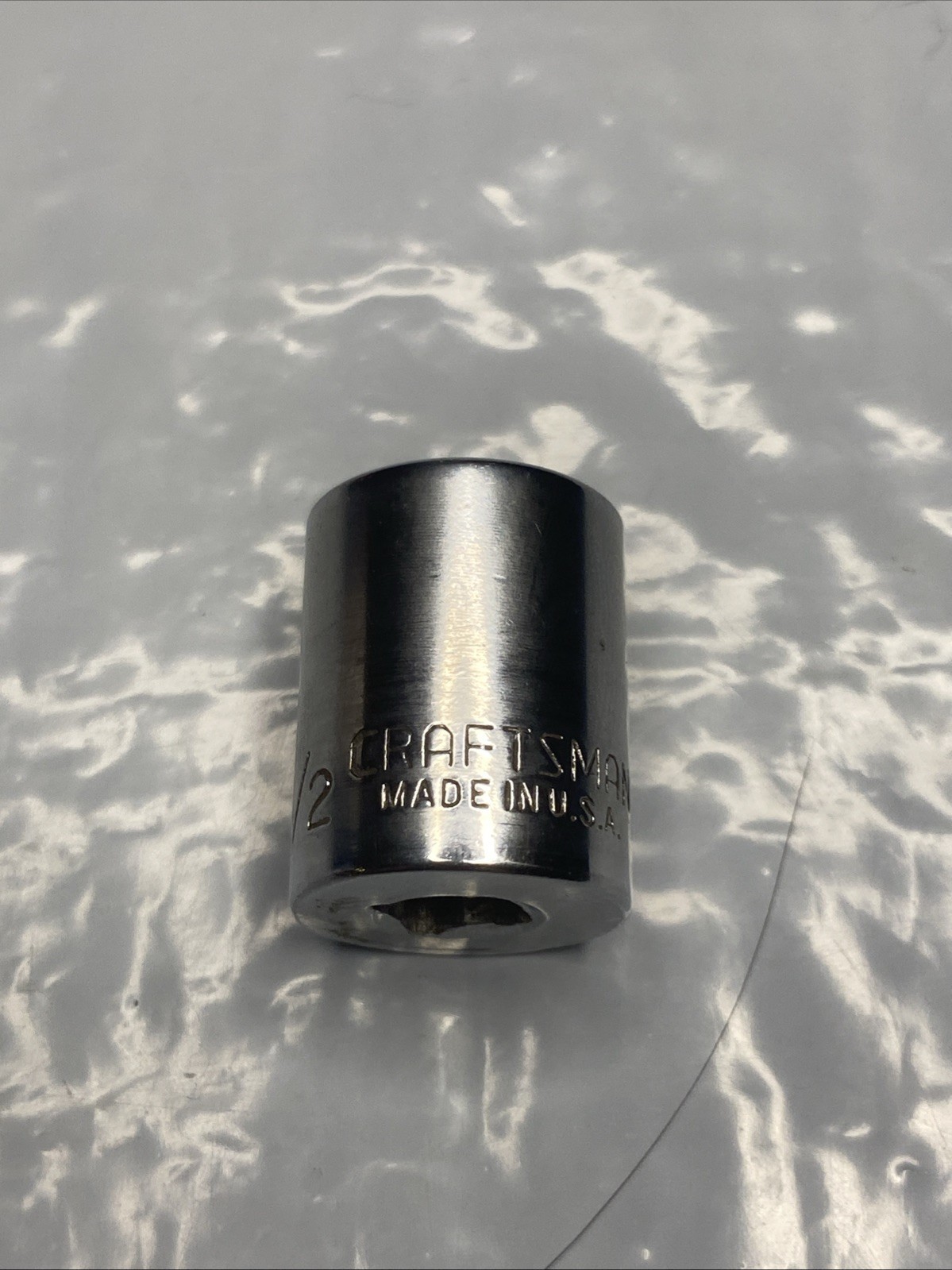 Vintage Craftsman 1/4″ Drive 1/2″ 6 Point Shallow Socket SAE V 43499 USA