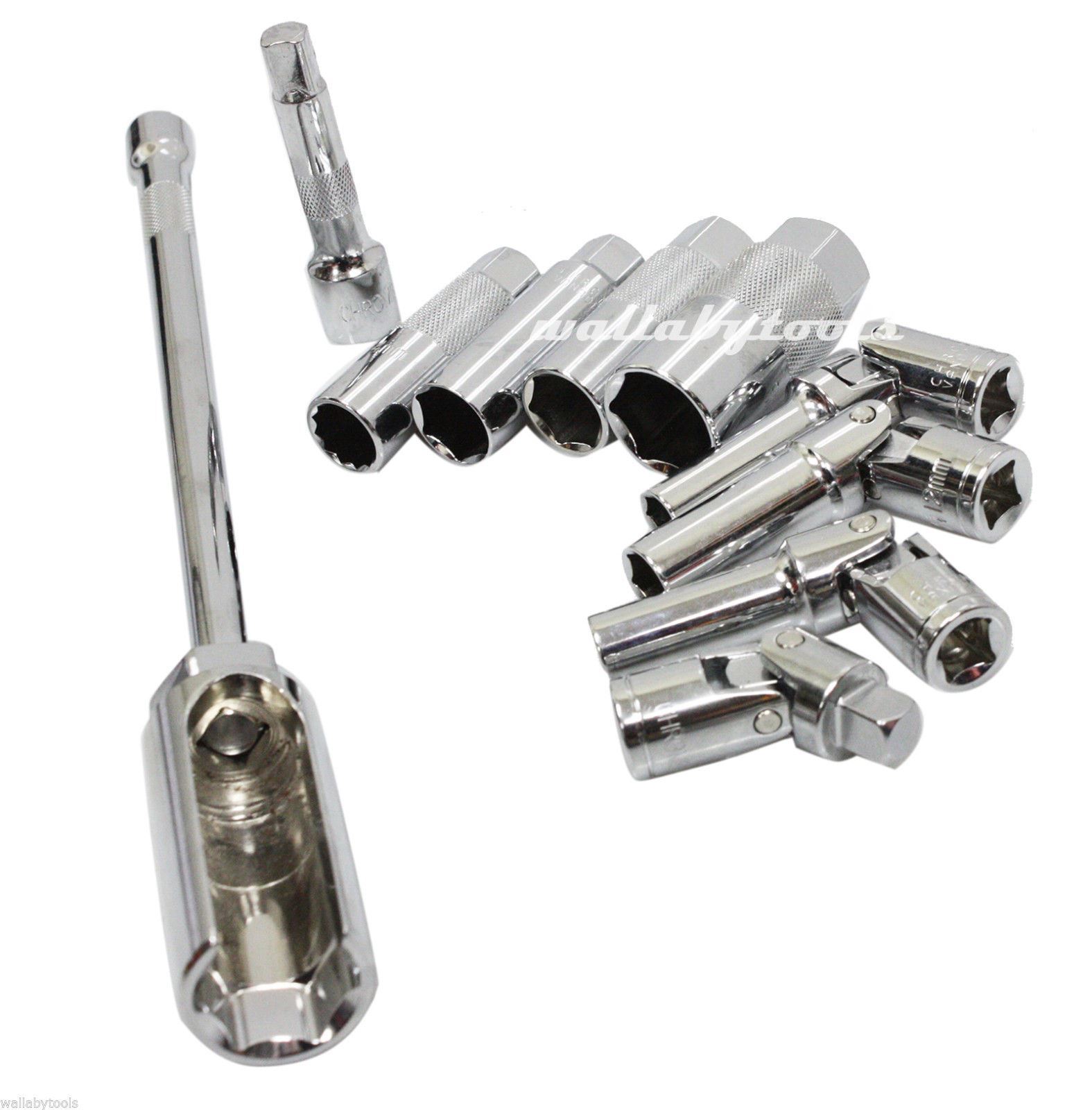 11pc 3/8” Master Spark Glow Plug Socket Petrol Diesel Removal Install Tool Set