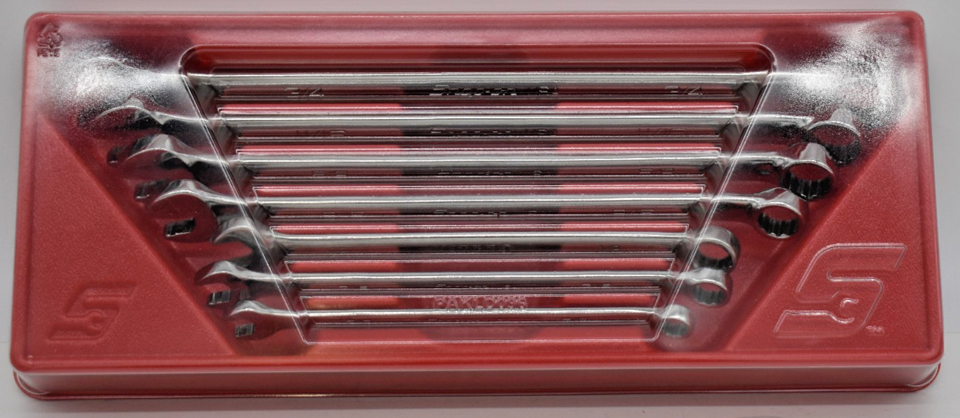 SNAP-ON TOOLS 7 PC SAE 12 PT WRENCH SET 3/8″ – 3/4″ MODEL: SOEX707
