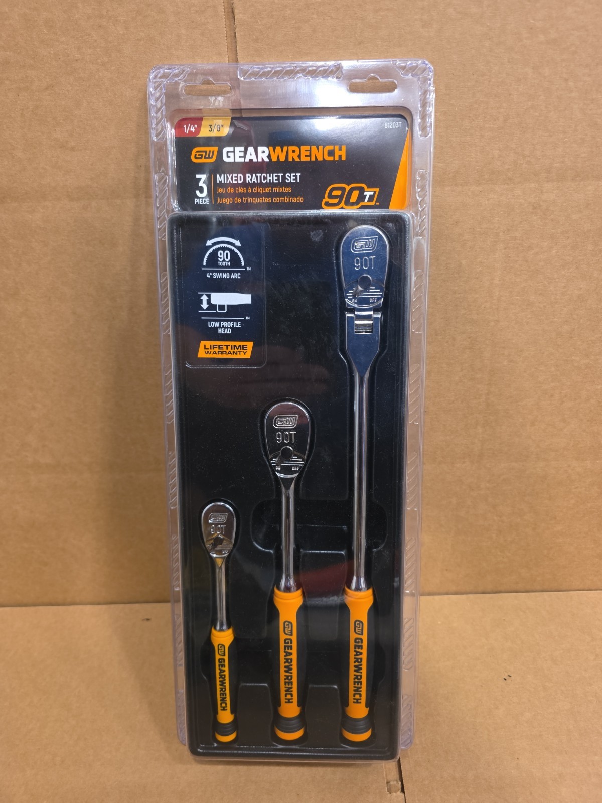 Gearwrench 81203T 1/4 And 3/8 Drive With Flex Head Long Handle