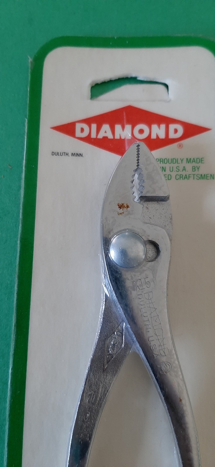 NOS Diamond Horseshoe 5″ Regular Nose w/ Cutter Slip Joint Pliers K15 K15H READ