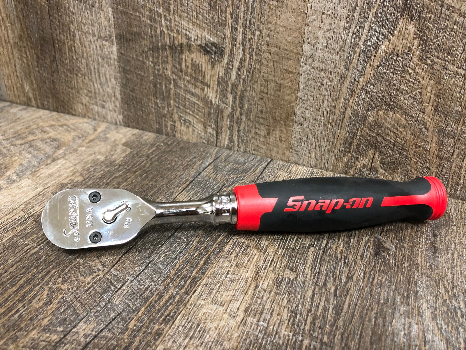 Snap On FH100 3/8″ Dr 100 Tooth Standard Fixed Ratchet Red Soft Grip FAST Ship!
