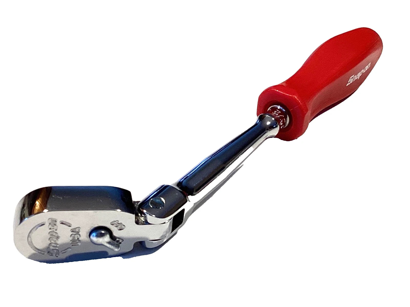 Snap On Tools NEW 1/4” Drive RED Hard Handle Flex Head Chrome Ratchet THLFD72