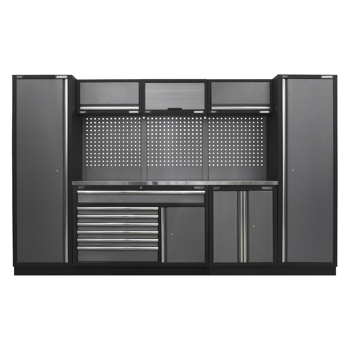 Sealey APMSSTACK13SS Superline Pro 3.24m Storage System – Stainless Steel