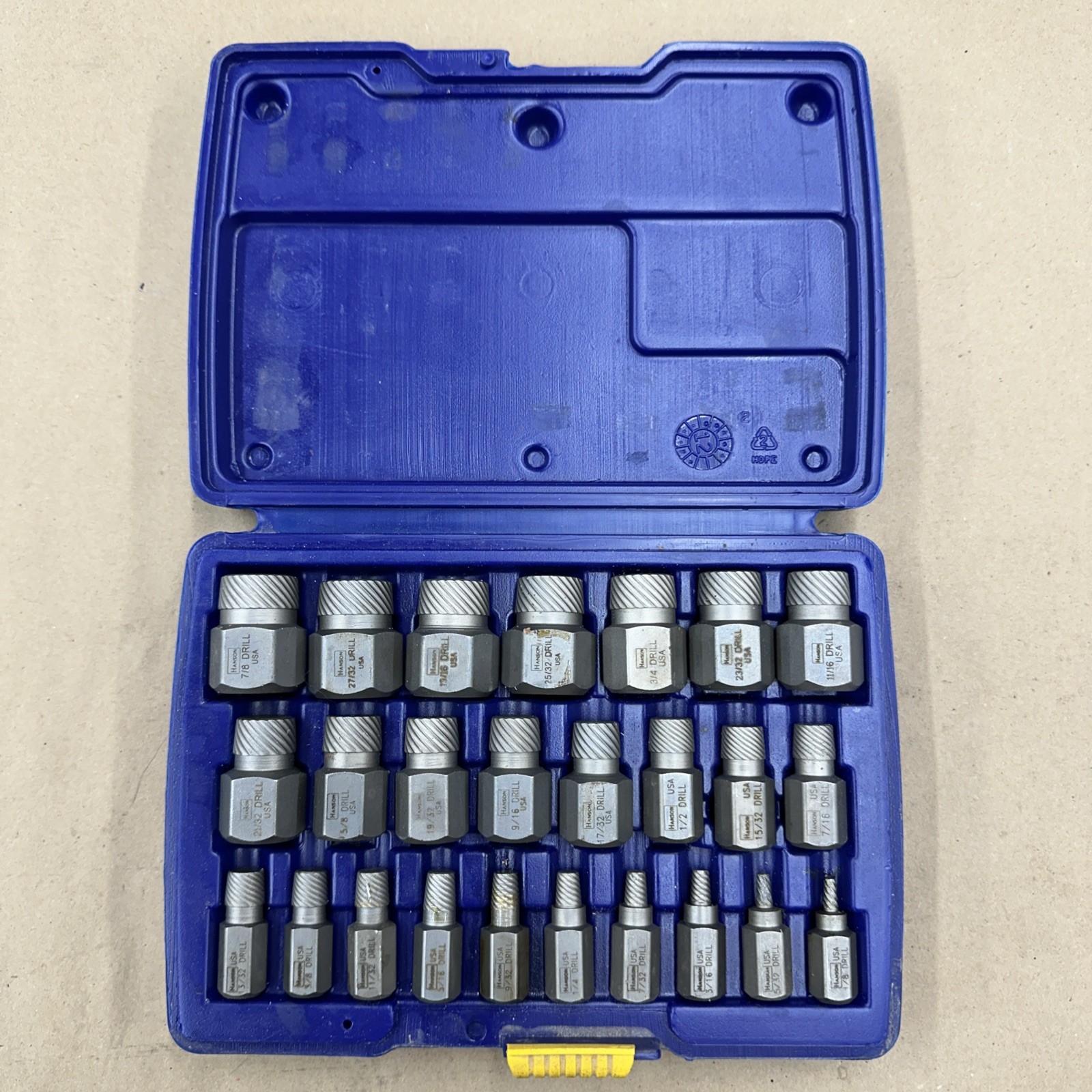 🇺🇸 Irwin Hanson USA 53227 25pc Multi-Spline Extractor Set Size Range 1/8′-7/8″