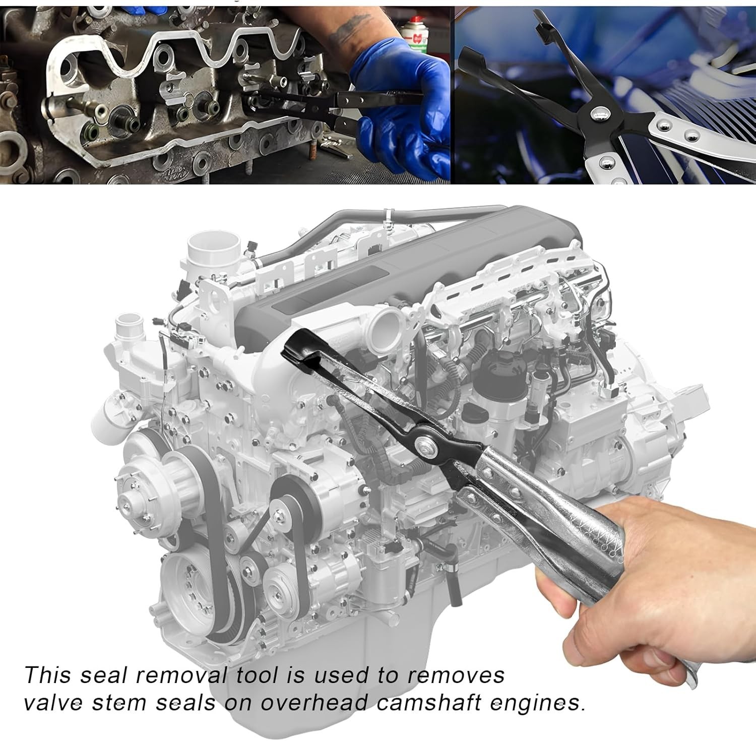 Car Valve Seal Pliers 27Cm Valve Stem Removal Tool Ergonomic Grip Carbon Steel